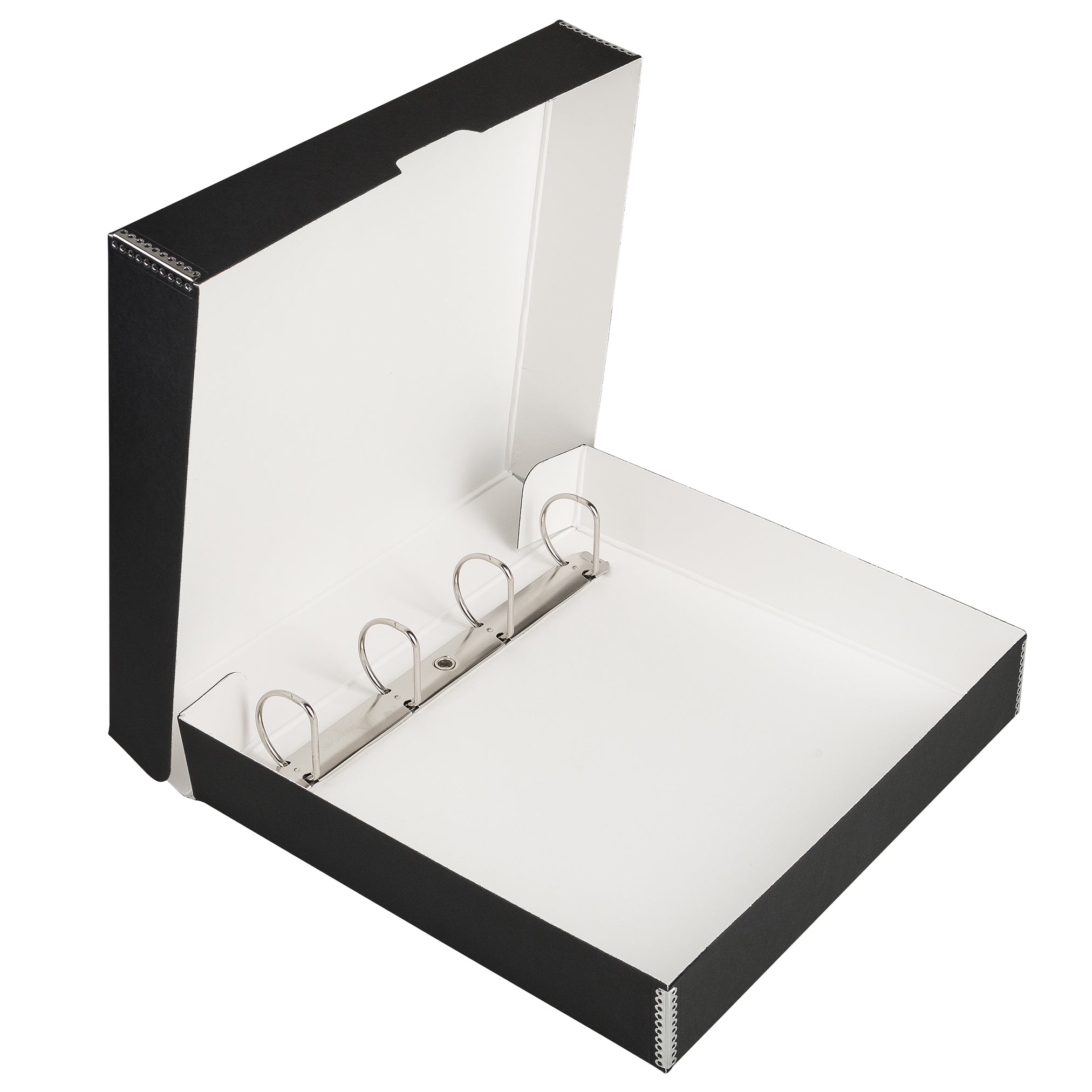 Archivordner mit Metallecken (schwarz)