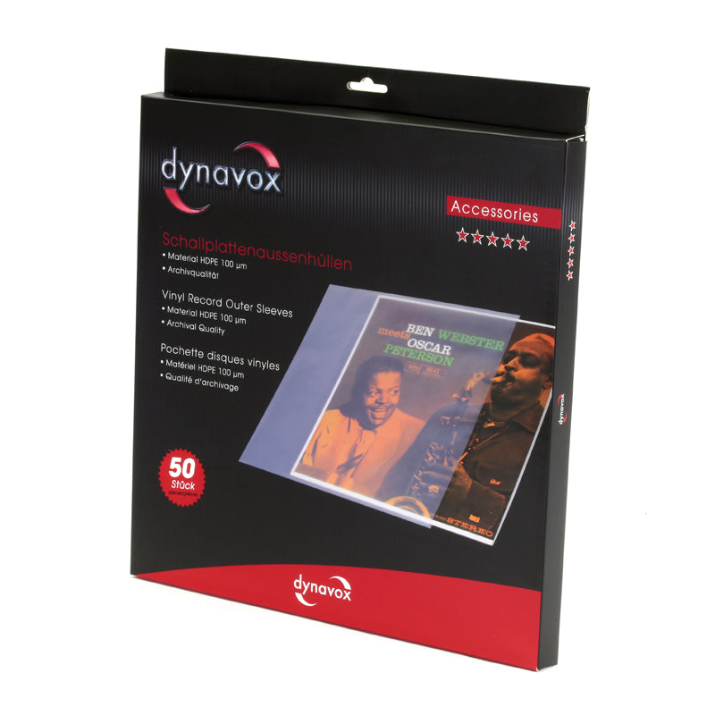 Pochettes extérieures pour disques vinyles Dynavox (lot de 50)