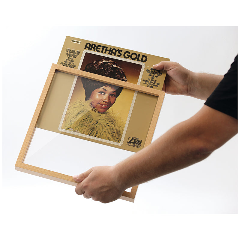 Cadre de changement de pochette de disque Dynavox (décor bois clair)