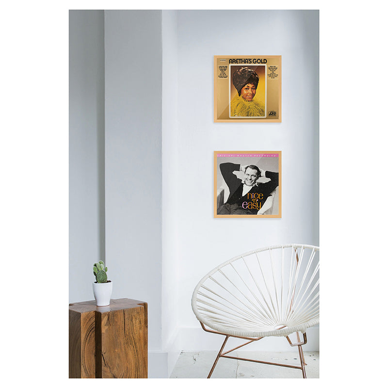 Cadre de changement de pochette de disque Dynavox (décor bois clair)