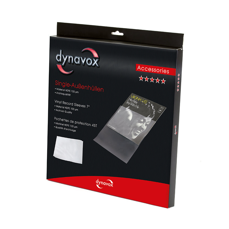 Pochettes extérieures pour disques simples Dynavox (paquet de 50)