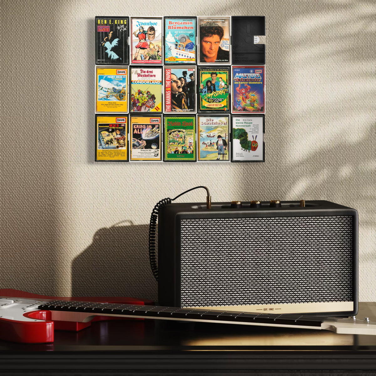 Kassetten Wand Display Schwarz