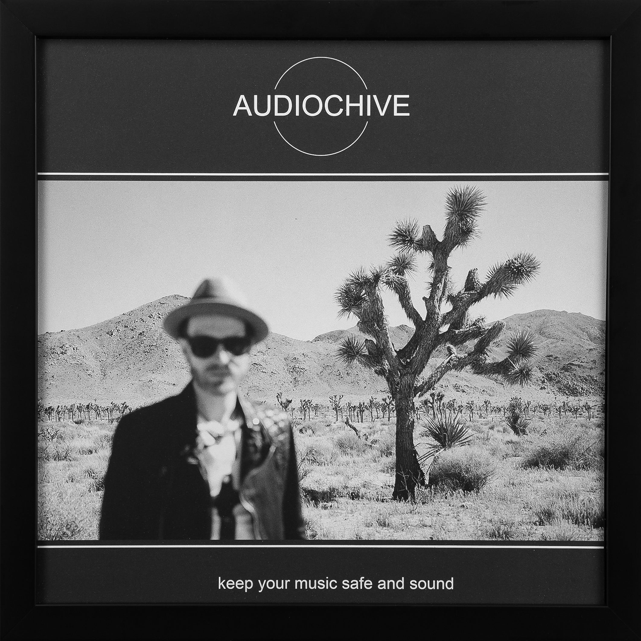 Schallplatten Bilderrahmen Premium (Echtholz Schwarz)