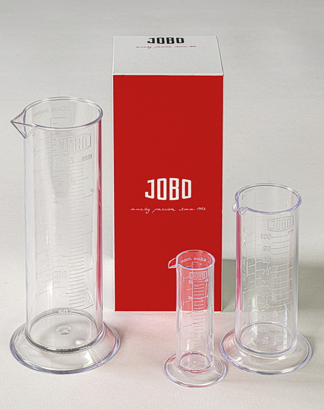 Ensemble de cylindres doseurs JOBO (25 ml/100 ml/250 ml)