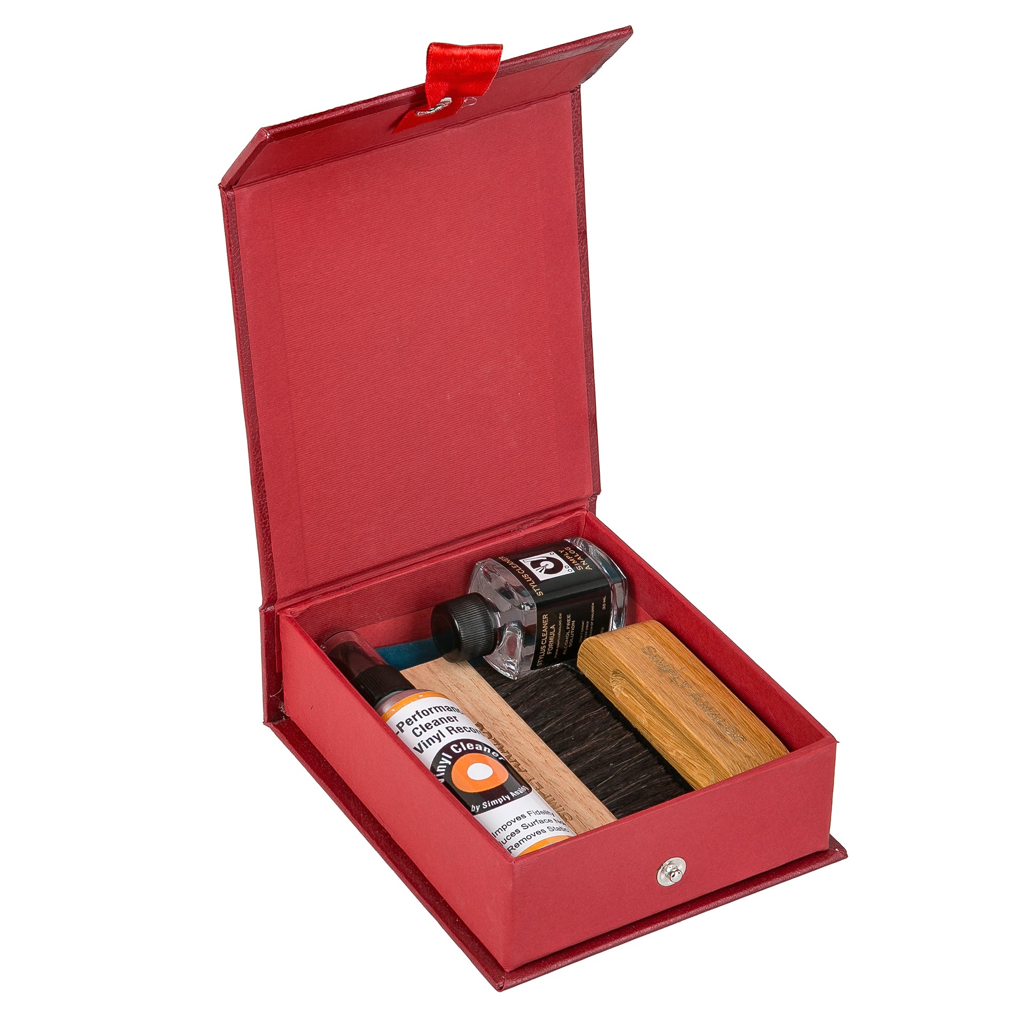Simply Analog Deluxe Vinyl Record Cleaning Boxset (Rot)