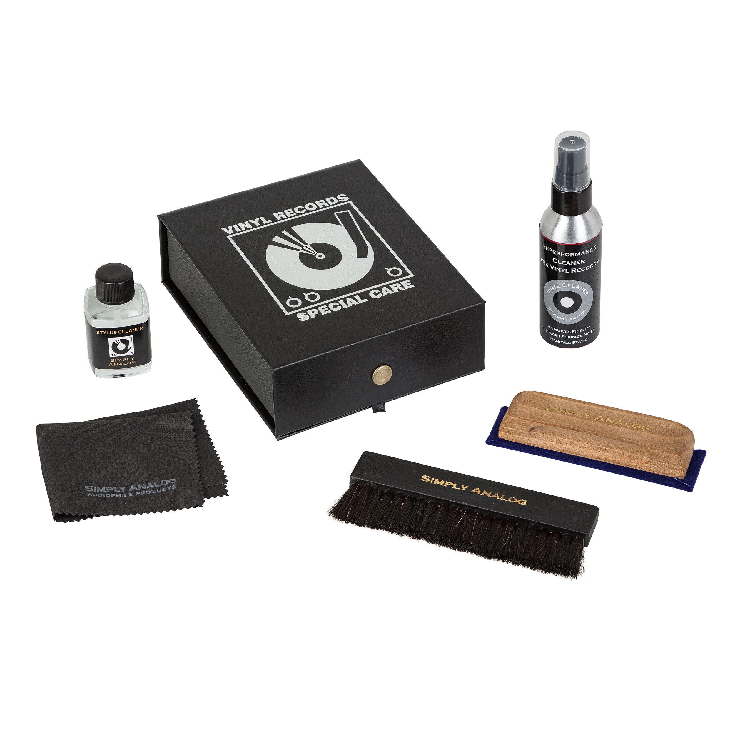 Simply Analog Deluxe Vinyl Record Cleaning Boxset (Schwarz)