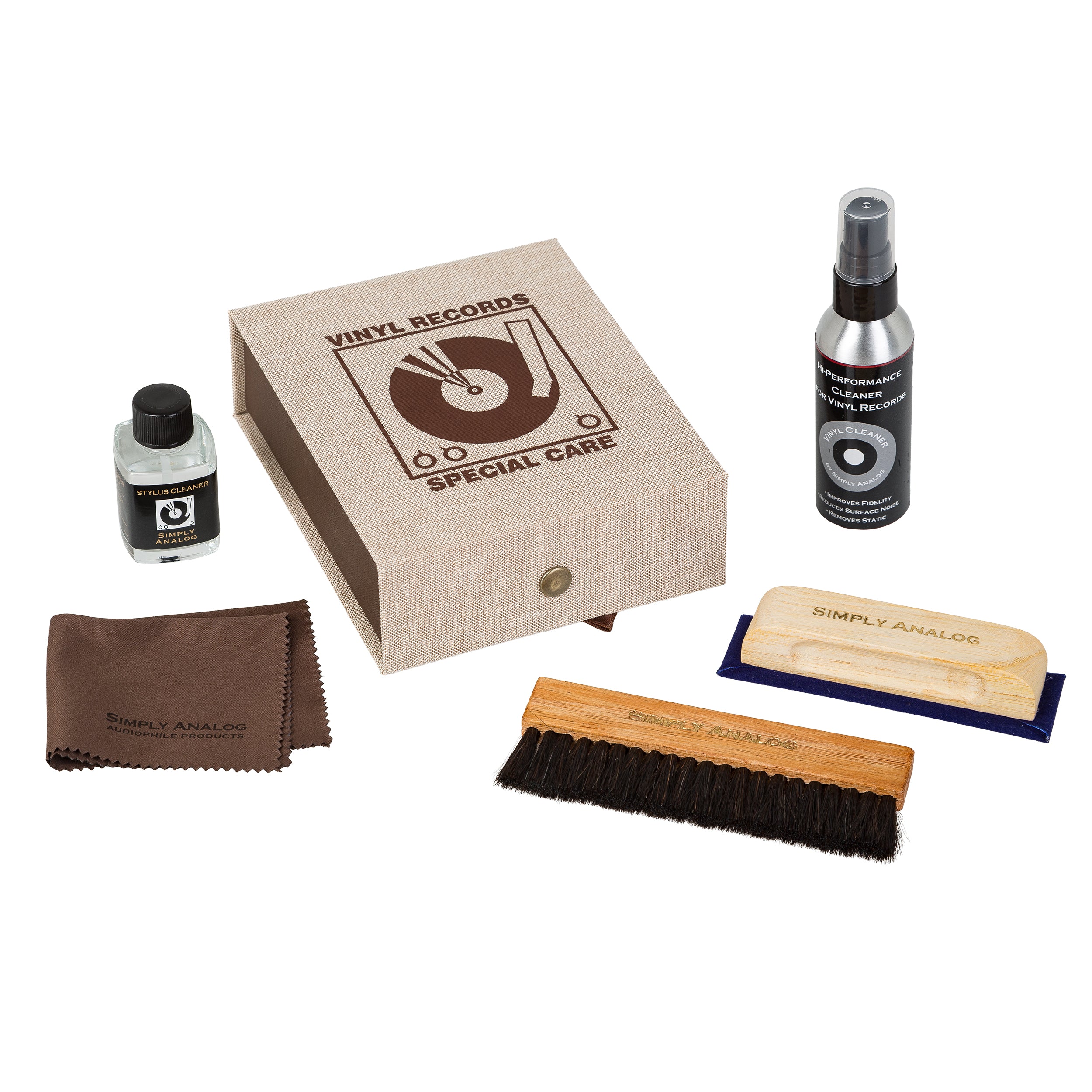 Simply Analog Deluxe Vinyl Record Cleaning Boxset (Leinen)