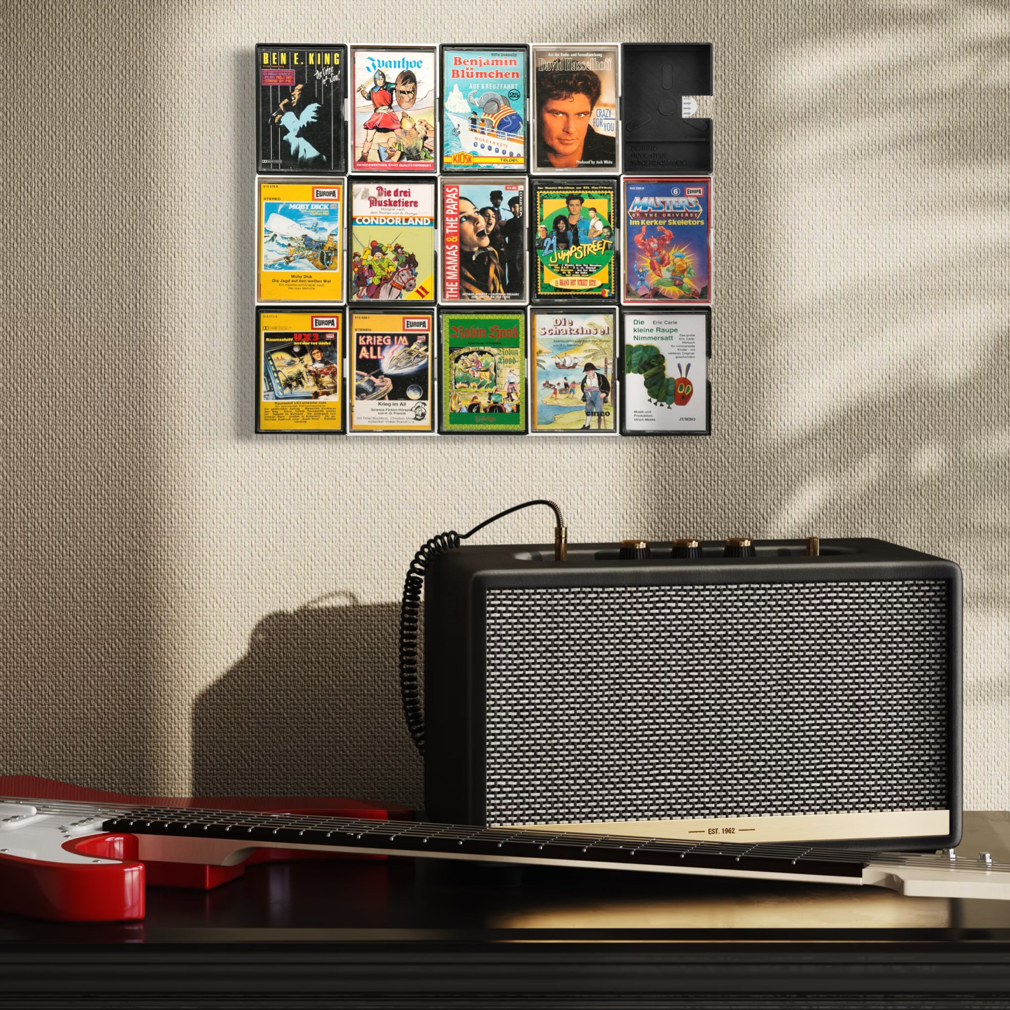 Kassetten Wand Display Weiß